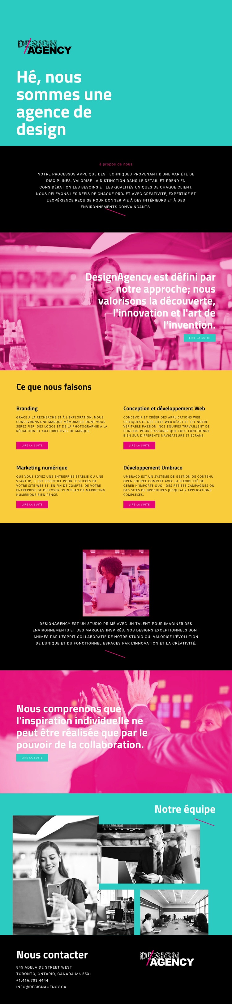 Bonjour, nous sommes une agence de design Créateur de site Web HTML