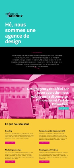 Bonjour, Nous Sommes Une Agence De Design - Conception De Sites Web