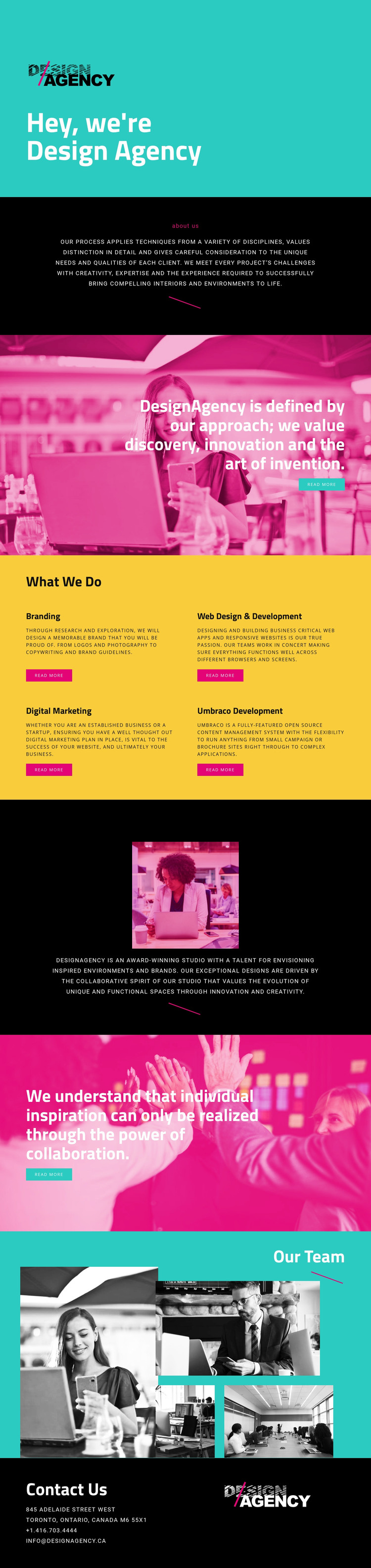Hello, we are design agency Homepage Design
