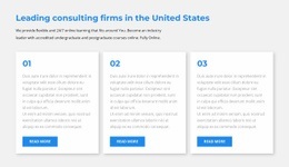 Three blocks of text - Html Code Example by Nicepage