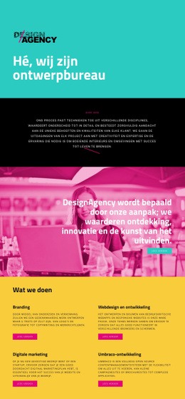 Hallo, Wij Zijn Ontwerpbureau - Ontwerper Van Bestemmingspagina'S