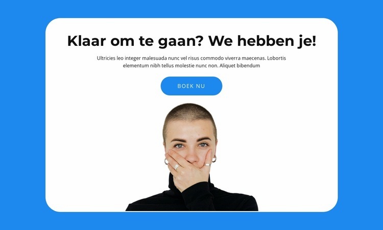 Klaar om met ons te beginnen Website mockup