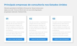 Construtor De Sites Mais Criativo Para Três Blocos De Texto