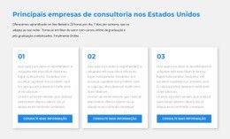 Três Blocos De Texto - Inspiração Para O Design Do Site