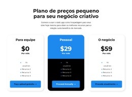 Escolha Sua Tarifa Pessoal - Design Criativo De Sites Multiuso