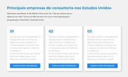 Modelo De Site Para Três Blocos De Texto