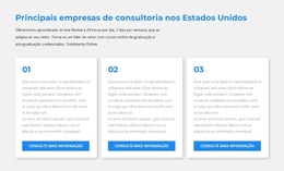 Três Blocos De Texto Tema WordPress