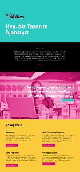 Merhaba Biz Tasarım Ajansıyız Için Özel HTML5 Şablonu