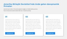 Üç Metin Bloğu - Bir Sayfalık Önyükleme Şablonu