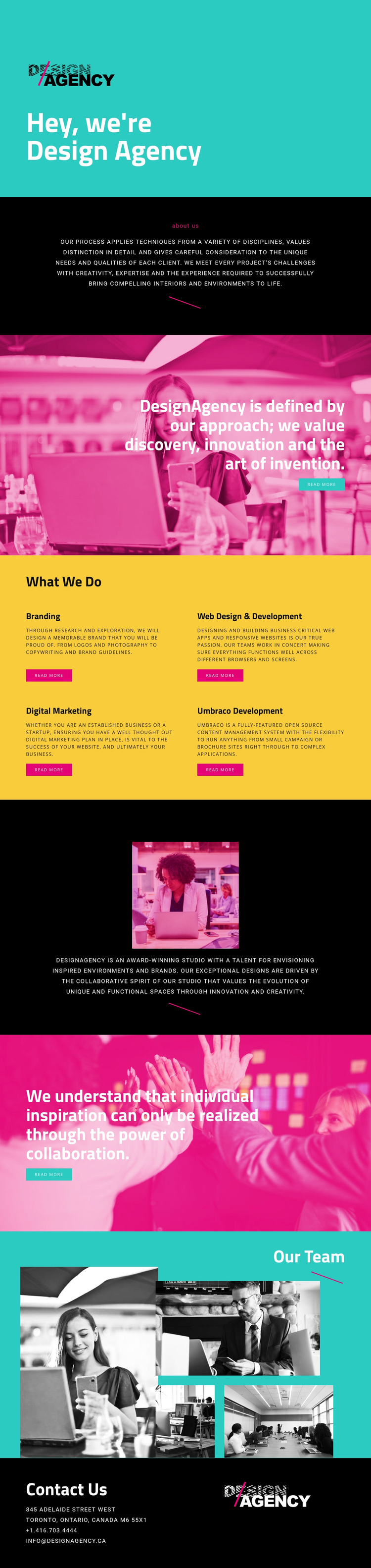 Hello, we are design agency Website Builder Software