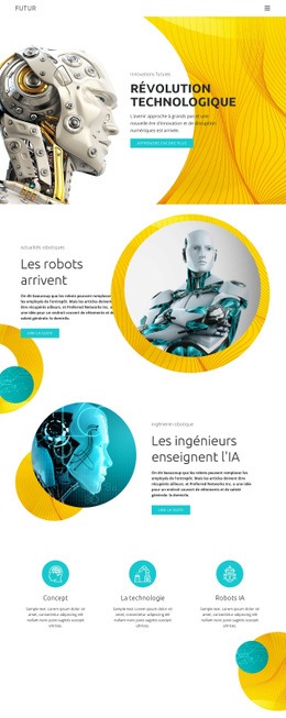 Conception De Site Prête À L'Emploi Pour Progrès De La Technologie Robotique