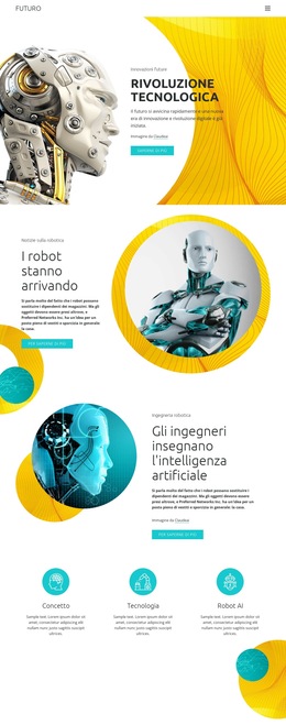 Progressi Nella Tecnologia Dei Robot - Pagina Di Destinazione