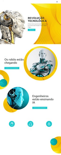 Progresso Na Tecnologia De Robôs - Tema De Uma Página