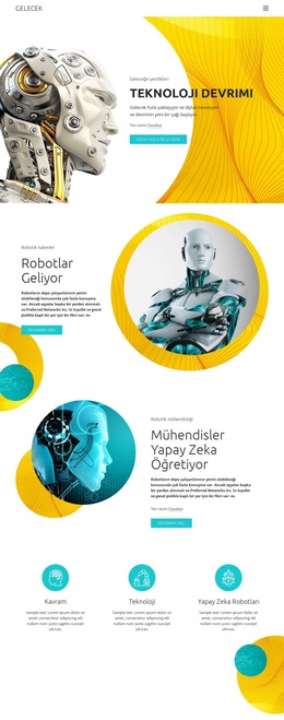 Robot Teknolojisinde Ilerleme - Basit Web Sitesi Şablonu