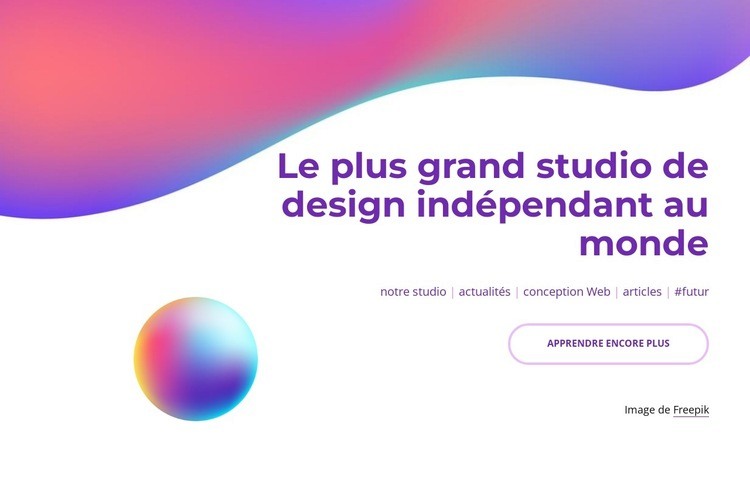 Le plus grand studio de design de Londres Modèles de constructeur de sites Web