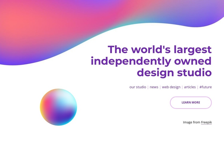 Largest design studio in London One Page Template