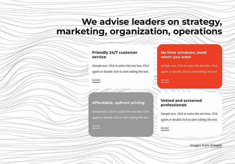 Management consultancy Landing Page