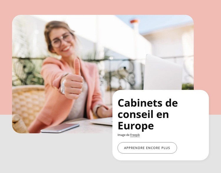 Cabinets de conseil en Europe Maquette de site Web