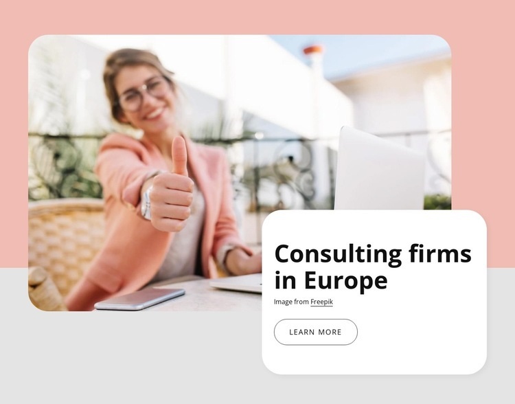 Consulting firms in Europe Homepage Design