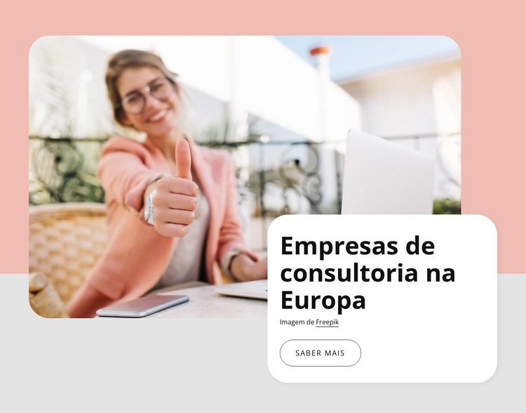 Empresas de consultoria na Europa Maquete do site