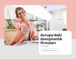 Avrupa'Daki Danışmanlık Firmaları Web Sitesi Şablonu