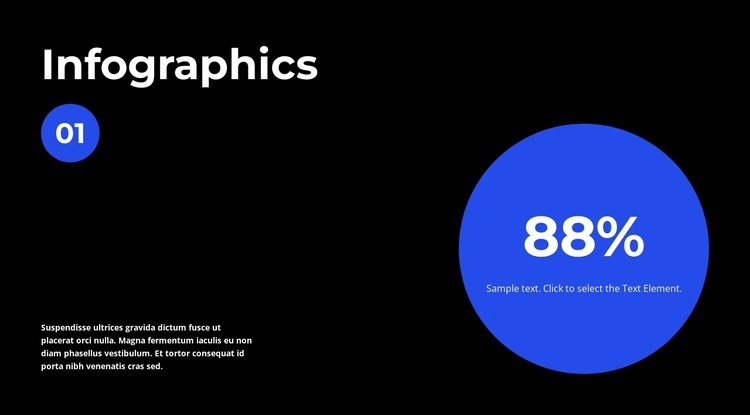 Infografik Html webbplatsbyggare