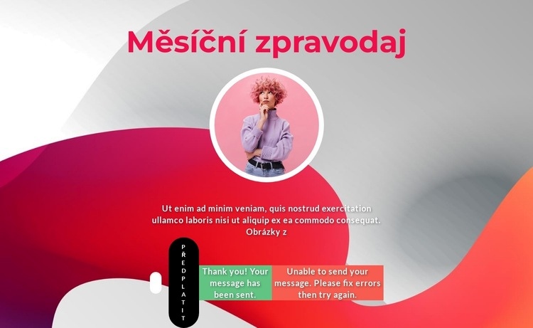 Měsíční zpravodaj Téma WordPress