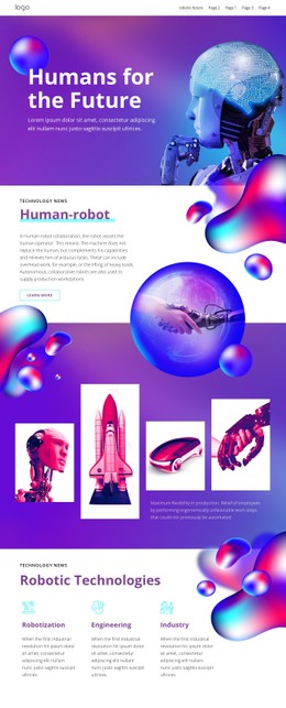 Future Human Technology HTML5 & CSS3 Template