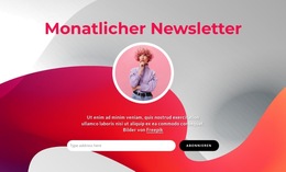Layout-Funktionalität Für Monatlicher Newsletter