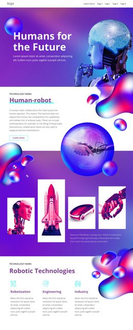 Future Human Technology - HTML Page Template