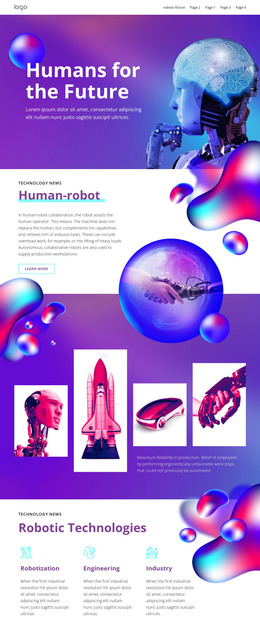 Future human technology - Website Template by Nicepage