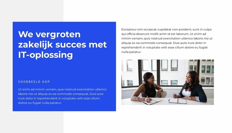 Gratis advies Sjabloon voor één pagina