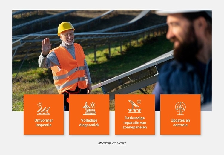 Installateurs van hoogwaardige zonne-energiesystemen Website Builder-sjablonen