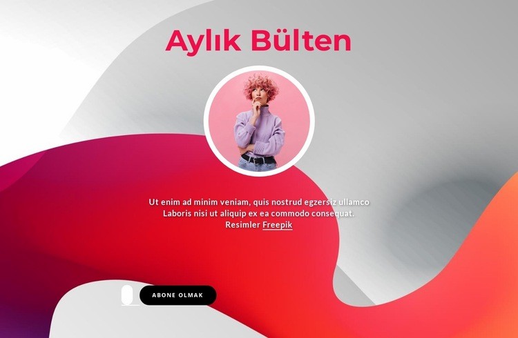 Aylık Bülten Açılış sayfası