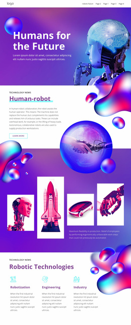 Future Human Technology - Landing Page Template