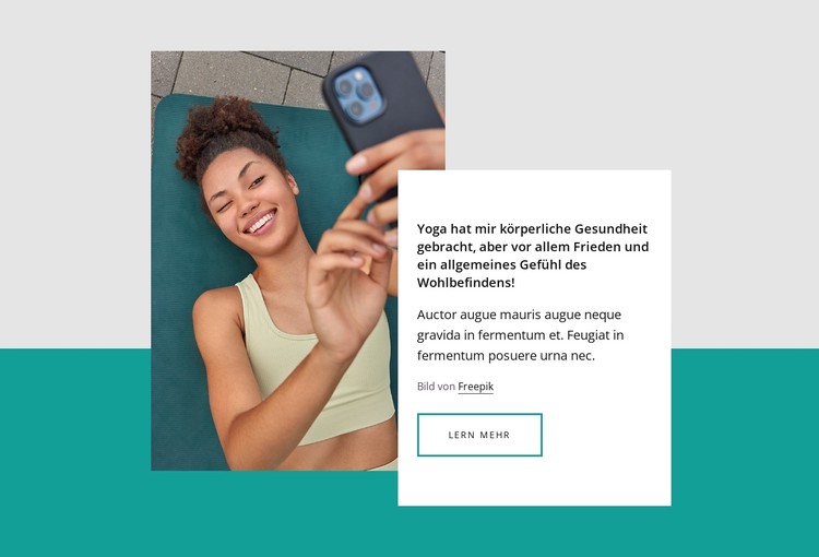 Yoga hat mir körperliche Gesundheit gebracht CSS-Vorlage