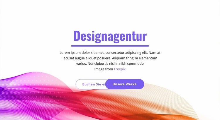 Agentur für strategisches Design Eine Seitenvorlage