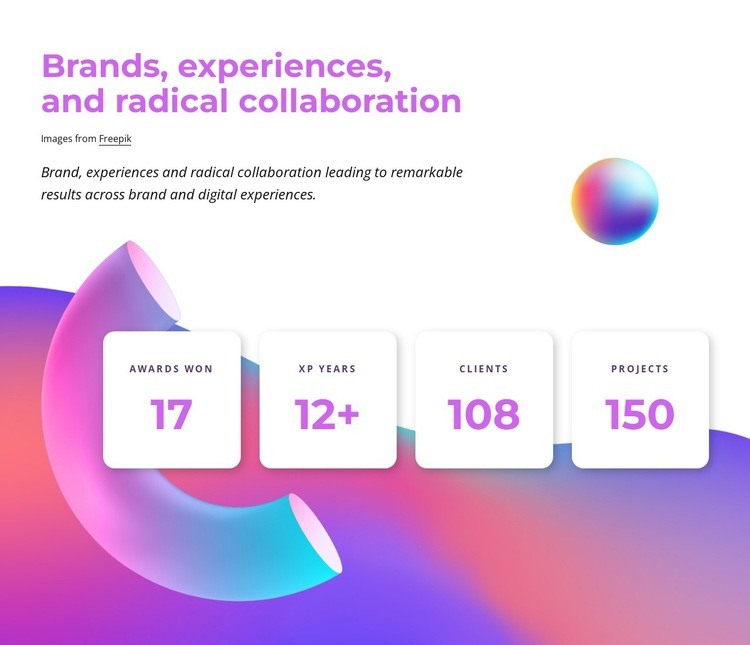 Design studio branding projects Elementor Template Alternative