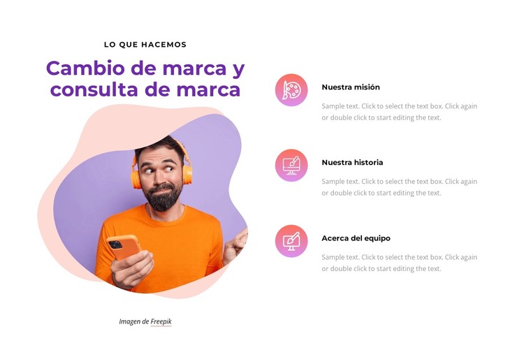 Rebranding y asesoramiento de marca Plantilla HTML