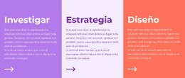 Plantilla De Sitio Para Investigación, Estrategia Y Diseño.