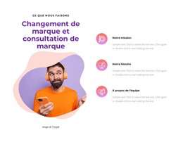 Rebranding Et Consultation De Marque – Modèle D'Éléments Premium