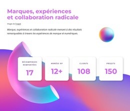 Projets De Branding De Studio De Design - Modèle D'Une Page