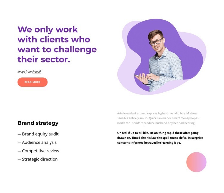 Building a brand strategy Homepage Design