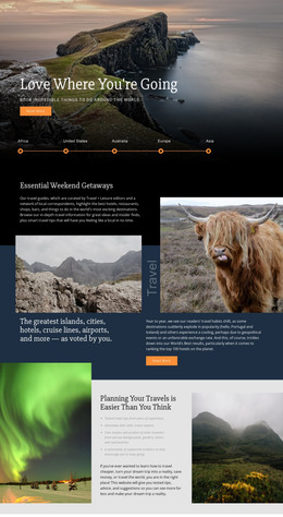 Free Download For Planning Your Travel Html Template