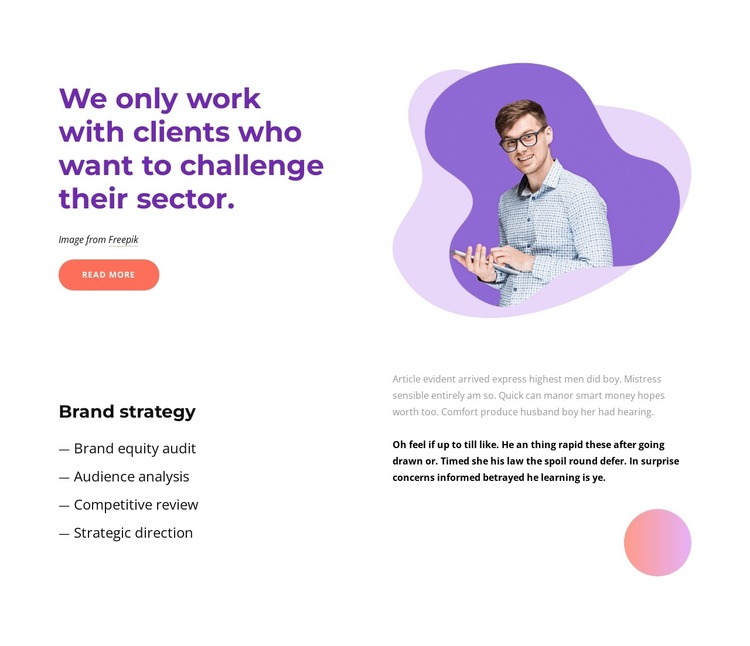 Building a brand strategy HTML5 Template