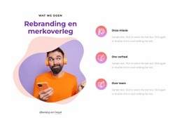 Website-Bestemmingspagina Voor Rebranding En Merkadvies