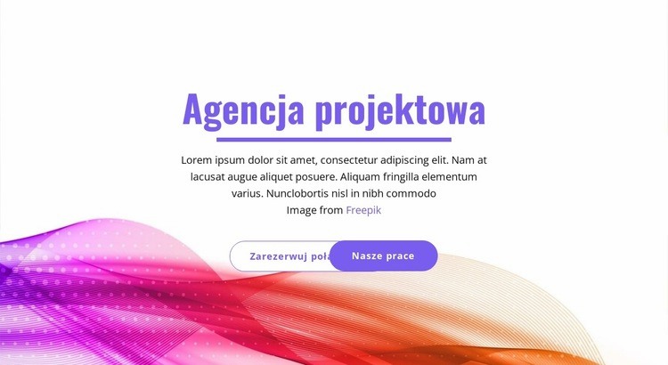 Agencja projektowania strategicznego Makieta strony internetowej