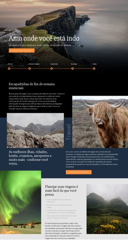 Design De Site Premium Para Planejando Sua Viagem