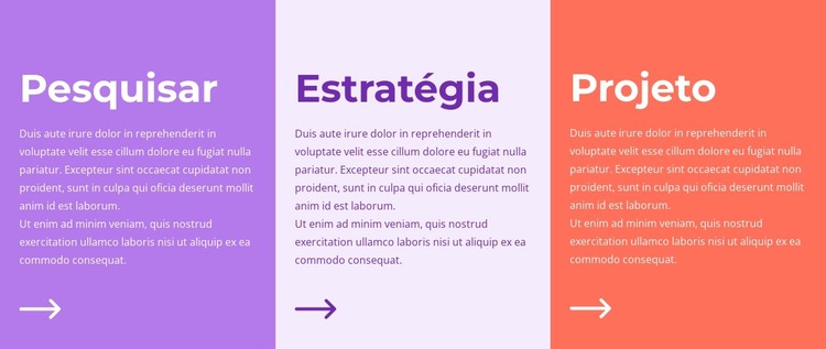 Pesquisa, estratégia e design Template CSS