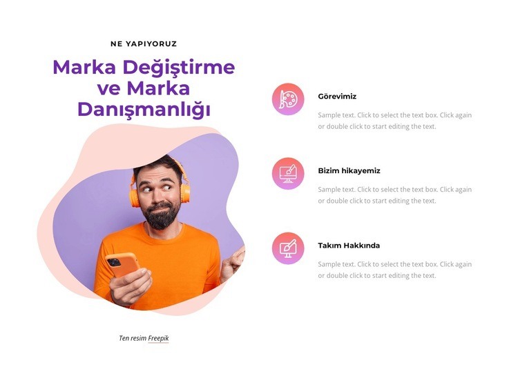 Yeniden markalama ve marka danışmanlığı Açılış sayfası